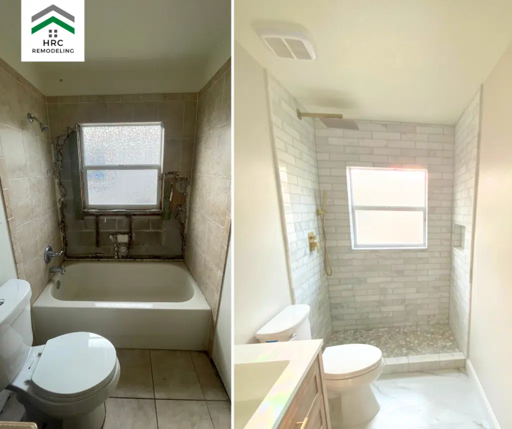 TUB TO SHOWER CONVERSION remodel TAMPA