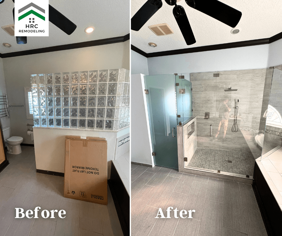Shower remodeling in winter garden