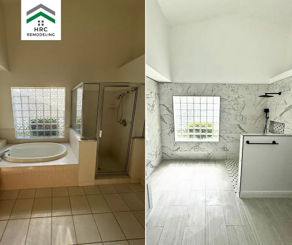 double walk in shower