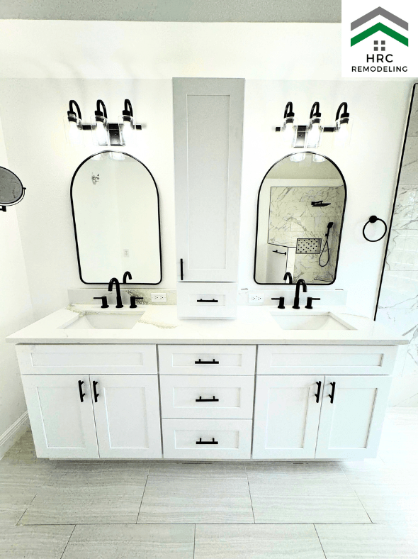 custom vanity with extra storage
