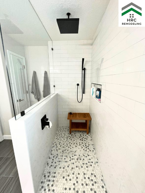 large walk in shower