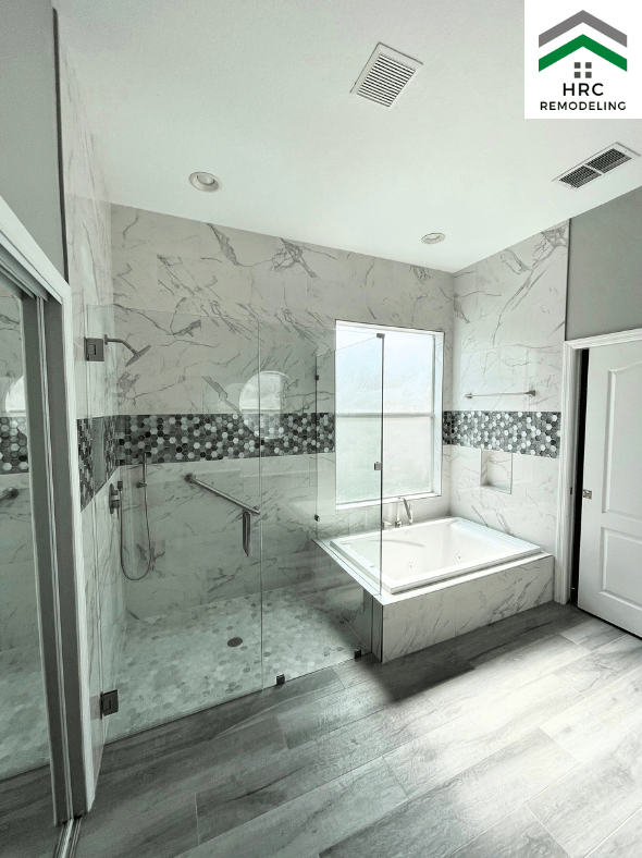 master bathroom shower and tub remodel