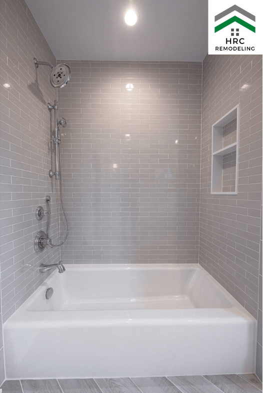 tub remodel with subway tile