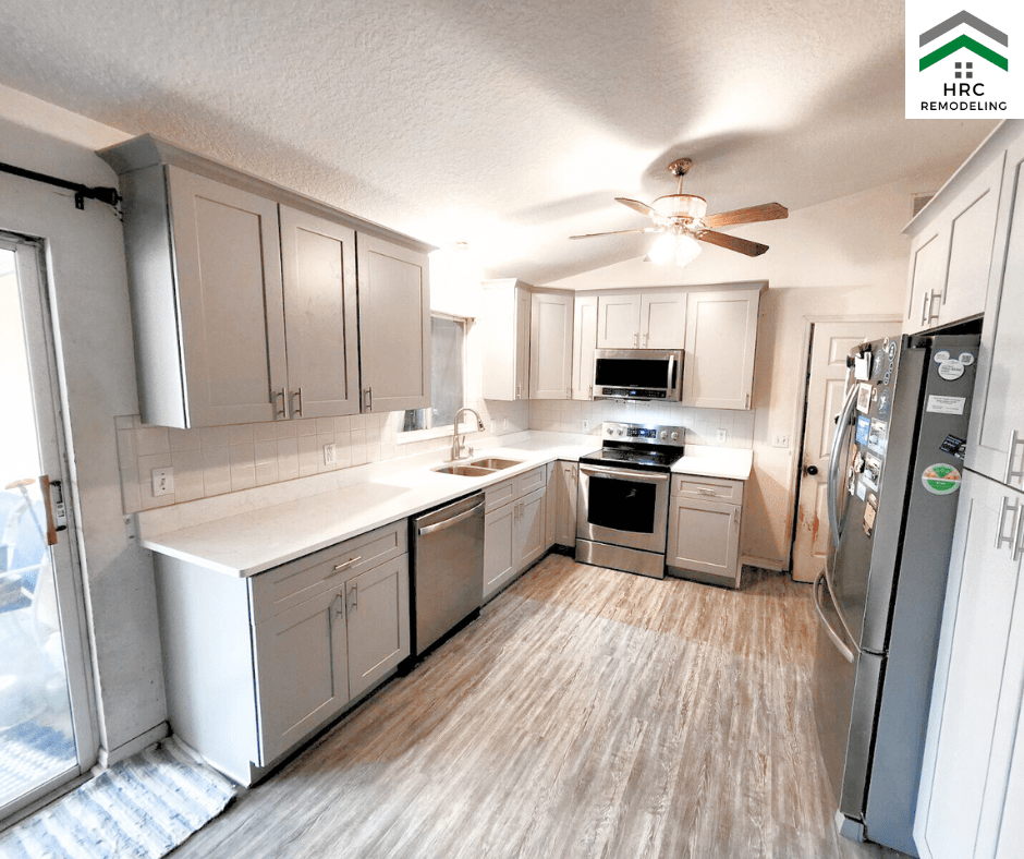 kitchen remodeling grey shaker cabinets custom countertop